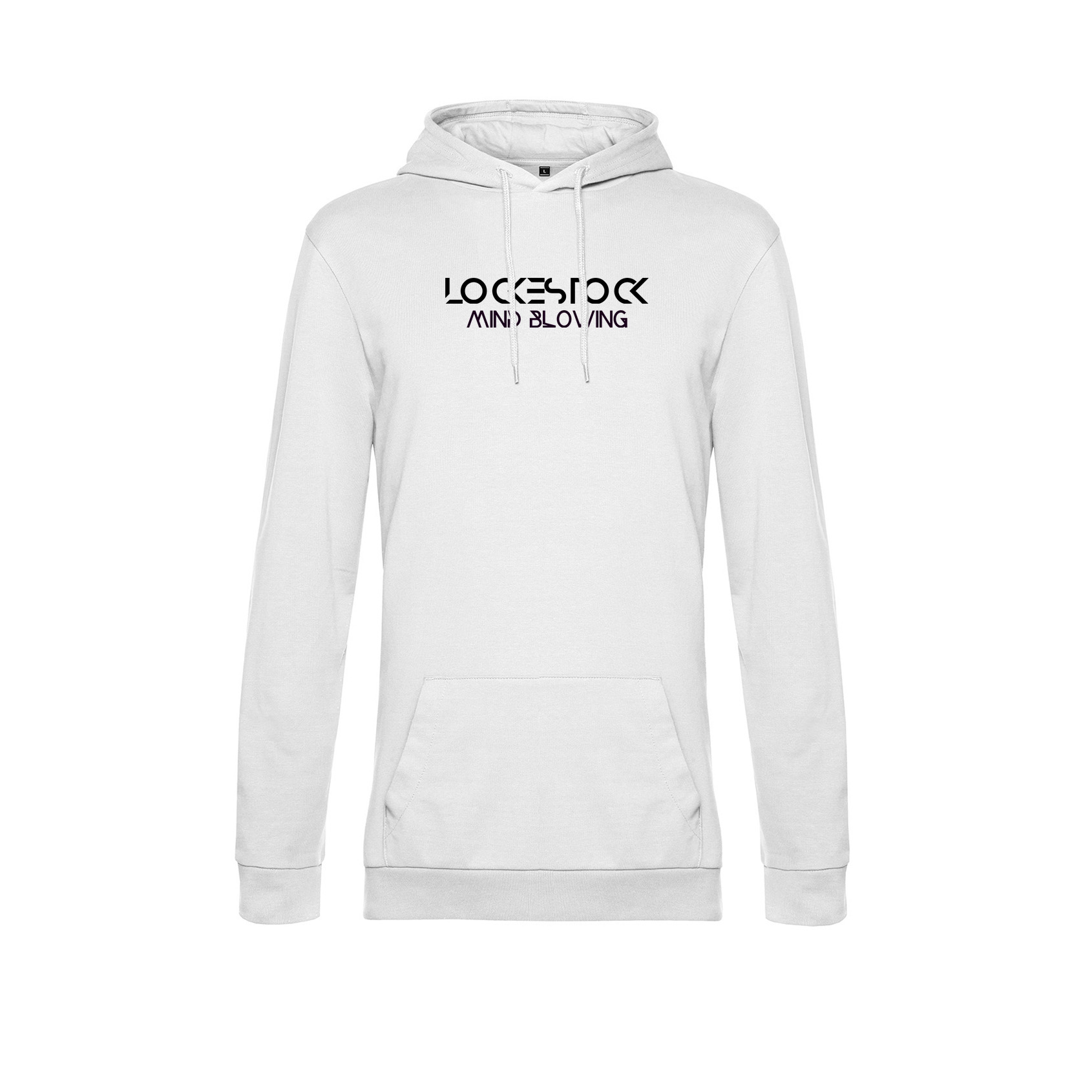 Hoodie White Front text